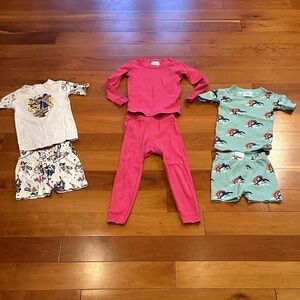 Hanna Andersson Pink and Blue Kids Pajama Set